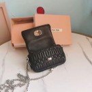 Best Quality Imitation miu miu Matelasse Nappa Leather mini Shoulder Bag 5TT124 black Tl18573dK58