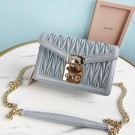 Best Quality miu miu Matelasse Nappa Leather mini Shoulder Bag 5BD099 light blue Tl18564xb51