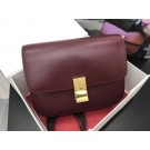 Celine Classic Box Flap Bag Original Calfskin Leather 3378 Wine Tl5044MO84