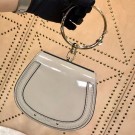 CHLOE Small Nile patent leather bracelet bag 3E1302 grey Tl17935ki86