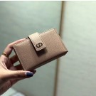 Imitation AAA DIOR 30 MONTAIGNE 5-GUSSET CARD HOLDER Grained Calfskin S2058 light pink Tl9298kf15