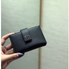 Imitation DIOR 30 MONTAIGNE 5-GUSSET CARD HOLDER Grained Calfskin S2058 Black Tl9305Za30