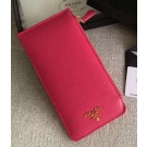 Imitation Prada Saffiano Leather Business Card Holder BR1751 Rose Tl6721VO34