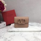 Imitation VALENTINO Origianl leather Card Holder 062 pink Tl19778RC38