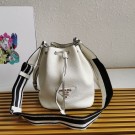 Luxury Prada leather Shoulder Bag 1BE060 white Tl5671Px24