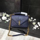 Luxury YSL Classic Monogramme Blue Leather Flap Bag Y392737 Gold Tl15161Px24