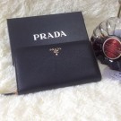 Prada Grainy Leather Large Zippy Wallets Black Tl6733tQ92