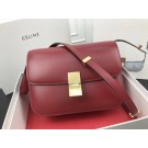 Replica Celine Classic Box Flap Bag Original Calfskin Leather 3378 Red Tl5045HB48