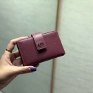 Replica DIOR 30 MONTAIGNE 5-GUSSET CARD HOLDER Grained Calfskin S2058 fuchsia Tl9299Ye83