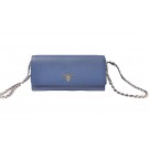 Replica Prada Saffiano Metallic Flap Wallets 1M1290 Royal Tl6744Ye83