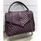 YSL Classic Monogramme Flap Bag Calfskin Leather Y33569 Wine Tl15215Kd37