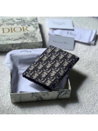 30 MONTAIGNE PASSPORT HOLDER Blue Dior Oblique Jacquard S2095 Tl9286dE28