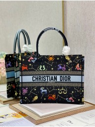 AAA Replica MEDIUM DIOR BOOK TOTE Black Multicolor Dior Pixel Zodiac Embroidery M1296ZRUV Tl8123VB75