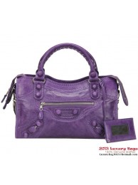 BALENCIAGA Classic City Handbag 85332 Purple Tl16165oJ62