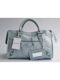 Balenciaga cow leather bag light blue 084332 Tl16298vN22