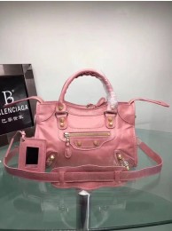 Balenciaga Giant City Gold Studs Handbag 084333 Pink Tl16056Qu69