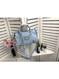 Balenciaga Giant City Gold Studs Handbag B084335 Light Blue Tl16032xh67