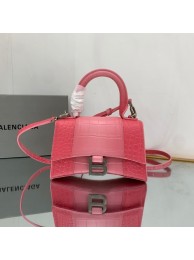 Balenciaga HOURGLASS XS HANDBAG EMBOSSED CALFSKIN 59353 pink Tl15872su78