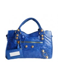 Balenciaga Lampskin Handbag 084332B Blue Tl16194va68