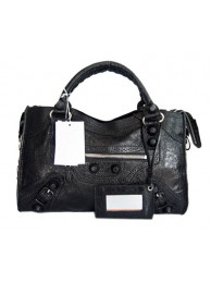 Balenciaga Lampskin Leather Handbag 084832 Black Tl16310Kd37