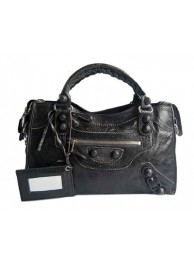 Balenciaga Lampskin Leather Handbag 084832 Dark gray Tl16356FT35