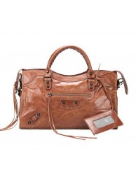 Balenciaga Large Classic Part Time Bag 085332 Brown Tl16130nB26