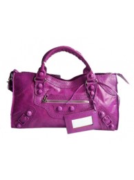 Balenciaga Leather Handbag 084828 Pink purple Tl16316CI68