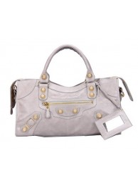 Balenciaga Long Gaint Gold Part Time Bag 085328B Light Grey Tl16113uU16