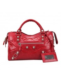 Balenciaga Medium Classic Giant Silver Part Time Bag 085332A Red Tl16127uk46