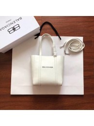 Balenciaga Original Leather Mini Shopper Bag 6696 White Tl16010lU52