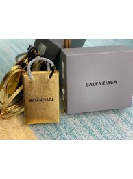 Balenciaga Original Leather Mini Shopper Bag B152865 gold Tl15987dw37