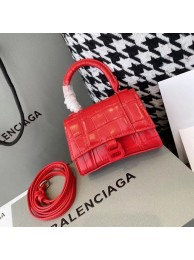 Balenciaga WOMENS HOURGLASS MINI TOP HANDLE BAG M8000 RED Tl15918fo19