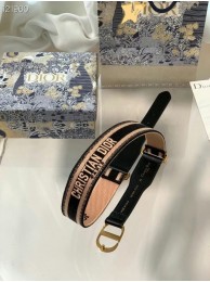 Best 1:1 CHRISTIAN DIOR BELT Blue and Cream CHRISTIAN DIOR Embroidered Canvas 34 mm B0004CB Tl11050eT55