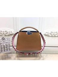 Best 1:1 Fendi Peekaboo Bags Original Leather F3659 Brown Tl13240eT55