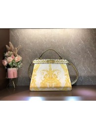 Best 1:1 Fendi Peekaboo printed silk bag bag F1951 Beige Tl12510eT55