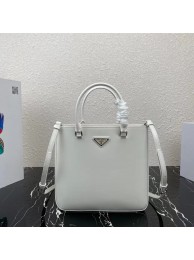 Best 1:1 Prada brushed leather tote 1BA330 white Tl5940eT55