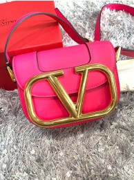 Best 1:1 VALENTINO Supervee Original Leather Shoulder Bag NL076 Pink Tl19340OR71