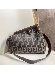 Best Quality Imitation FENDI FIRST fabric bag 5FB2323 Brown Tl12733dK58