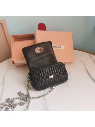 Best Quality Imitation miu miu Matelasse Nappa Leather mini Shoulder Bag 5TT124 black Tl18573dK58