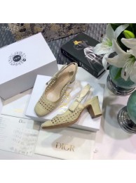 Best Replica DIOR & MOI SLINGBACK PUMP Cream Mesh Cannage Embroidery KCP890R Tl10511bj75