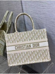 Best Replica SMALL DIOR BOOK TOTE Embroidery C1287-9 cream Tl8388zU69