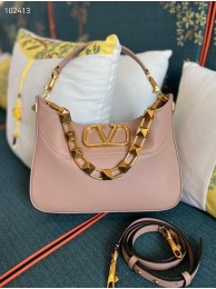 Best Replica VALENTINO GARAVANI Loco Calf leather bag V2028 pink Tl19271bj75