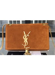 Best Replica YSL Monogramme Cross-body Shoulder Bags Suede Leather 311218 Wheat Tl15323zU69