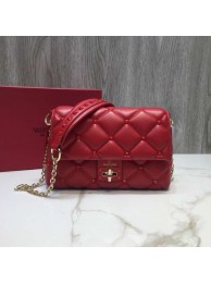 Best VALENTINO Candy quilted leather cross-body bag 0072 red Tl19662kr25