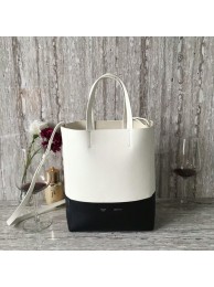 Celine Cabas Phantom Bags Calfskin Leather C2204 White&Black Tl5067wv88