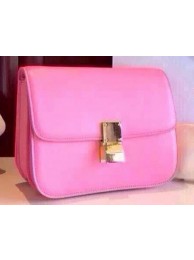 Celine Classic Box Flap Bag Calfskin Leather C2263 Pink Tl5181EW67