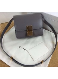 Celine Classic Box mini Flap Bag Smooth Leather C11041T Grey Tl5191tL32