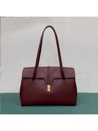 Celine LARGE SOFT 16 BAG IN SUPPLE GRAINED CALFSKIN 194043 Burgundy Tl4850oJ62