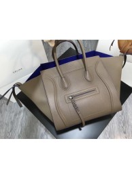 Celine Luggage Phantom Tote Bag Calfskin Leather CT3372 Grey&Blue Tl5140FA31