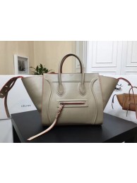 Celine Luggage Phantom Tote Bag Calfskin Leather CT3372 Grey&Orange Tl5141zd34